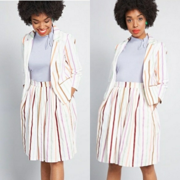 Modcloth Aspiration Creation A-Line Skirt Size M NEW - Picture 10 of 10